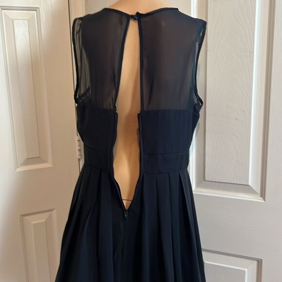 Windsor Black Silver Fit & Flare Mini Dress Juniors 11/12 Sleeveless Rhinestone - Picture 6 of 10